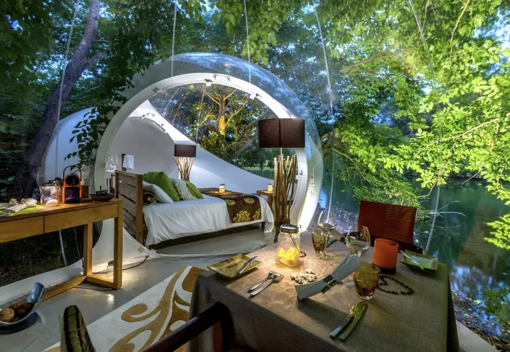 plastic bubble tent